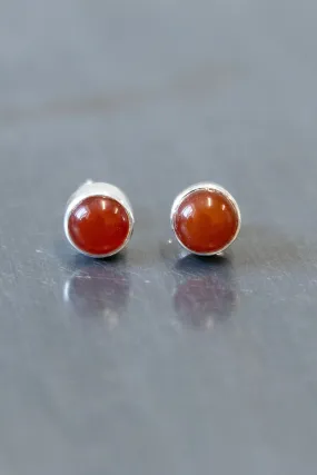 *062119 Burnt Orange Stud Earrings