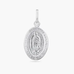 925 Sterling Silver Anti-Tarnish Engravable Guadalupe Pendant - ARP00056