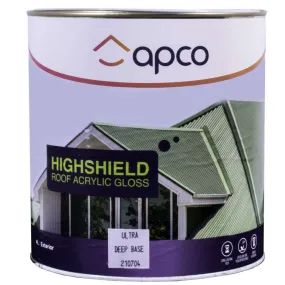 Apco Highshield Roof Paint Gloss Acrylic Ultra Deep Base 4L