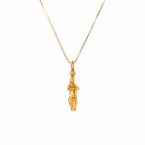 Aphrodite Pendant & Necklace - Gold-Plated Silver - Small