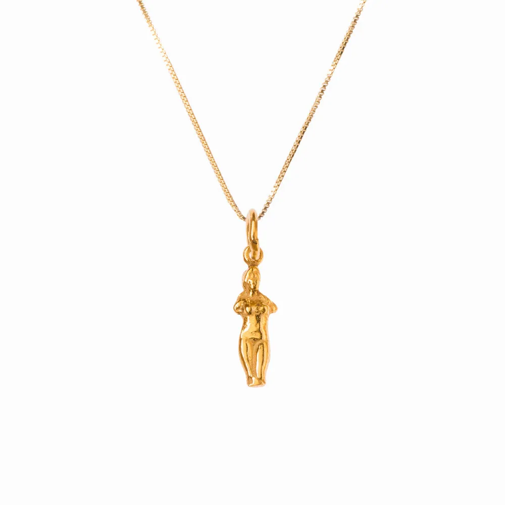 Aphrodite Pendant & Necklace - Gold-Plated Silver - Small