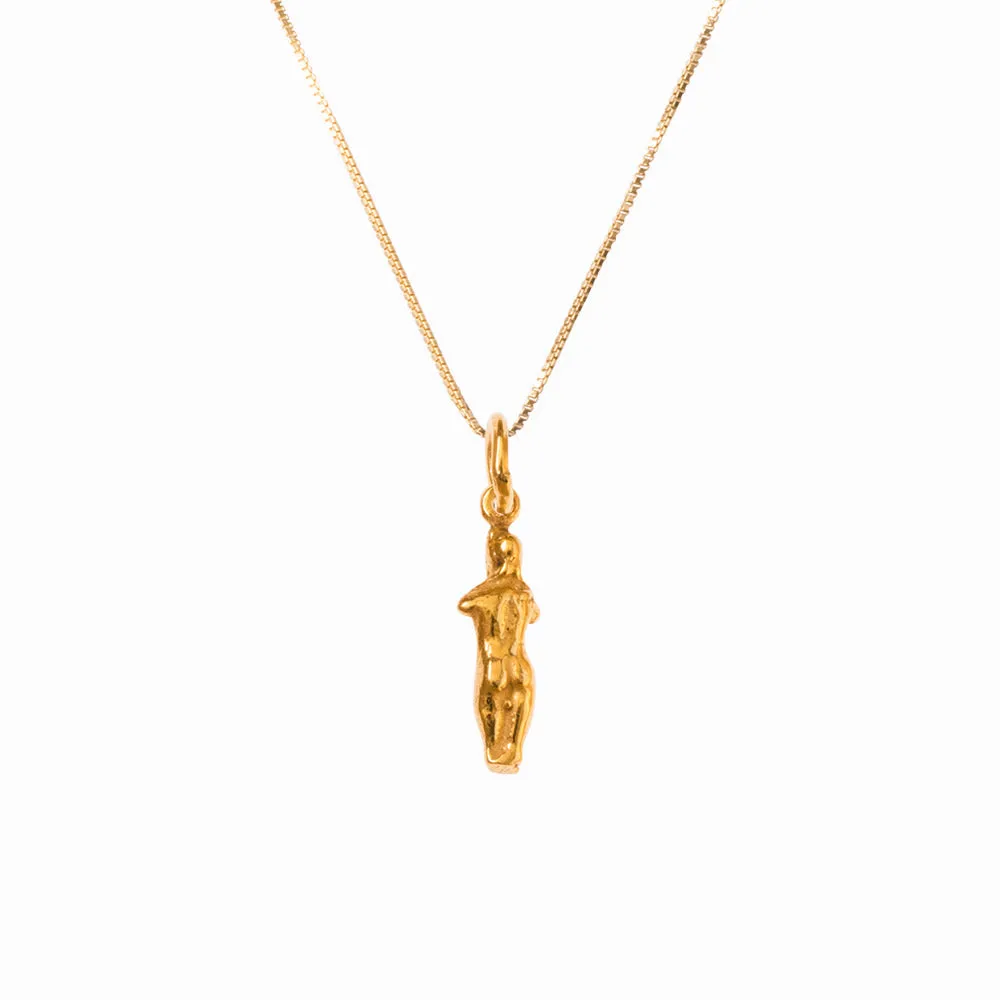 Aphrodite Pendant & Necklace - Gold-Plated Silver - Small