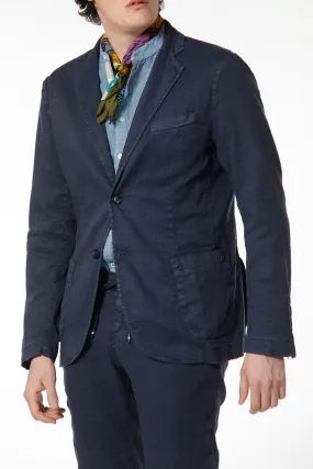 Da Vinci Safari blazer uomo in lino e cotone con dettagli