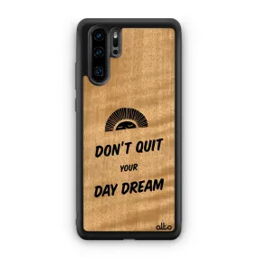 Huawei P40, P30 Pro, P30 Lite Wooden Case - Daydream Design | Anigre Wood | Lightweight, Hand Crafted, Carved Phone Case