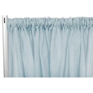 Sheer Voile Flame Retardant (FR) 12ft H x 118" W Drape/Backdrop Curtain Panel - Dusty Blue